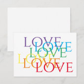 RAINBOW LOVE 3.5x5 フラットカード ノートカード (正面/裏面)