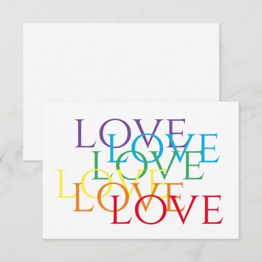 RAINBOW LOVE 3.5x5.5フラットカード カード (正面/裏面)