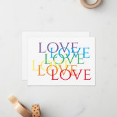 RAINBOW LOVE 4.5x6.25フラットカード ノートカード (正面/裏面インサイチュ)