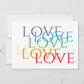 RAINBOW LOVE 4.5x6.25フラットカード ノートカード (正面)