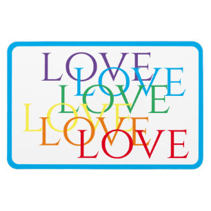 RAINBOW LOVE 4x6フレキシブル磁石/青 マグネット