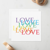 RAINBOW LOVE 5.25x5.25フラットカード ノートカード (正面/裏面インサイチュ)