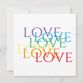 RAINBOW LOVE 5.25x5.25フラットカード ノートカード (正面)