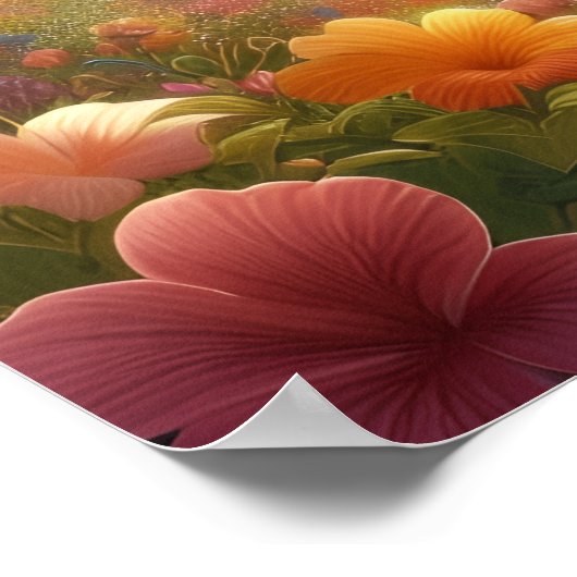 Rainbow Love All Over The World on a Wall ポスター (角)