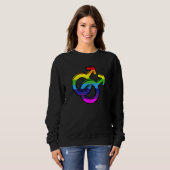 Rainbow Love Celebrate LGBT Male Homosexual Love i スウェットシャツ (正面フル)