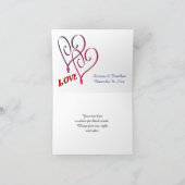 Rainbow Love Frame Wedding Photo サンキューカード (内部)