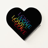 RAINBOW LOVE IIハートシェイプノートブック ノートブック (裏面)