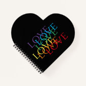 RAINBOW LOVE IIハートシェイプノートブック ノートブック (正面)