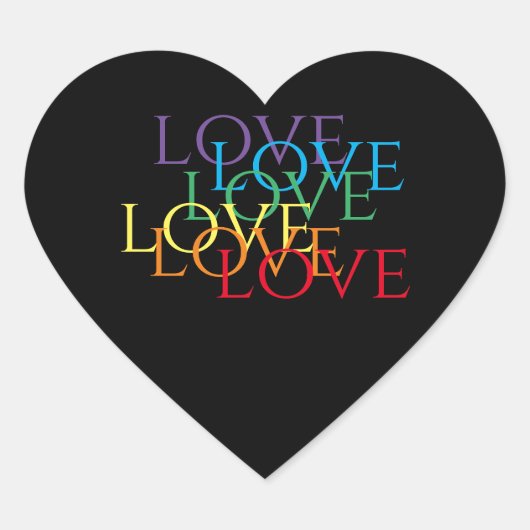 RAINBOW LOVE IIハート ハートシール (正面)