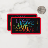 RAINBOW LOVE IIブックマーク – 3.5x2カード/赤 ノートカード (正面/裏面インサイチュ)