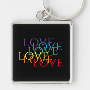 RAINBOW LOVE II プレミアムスクエアキーチェーン キーホルダー