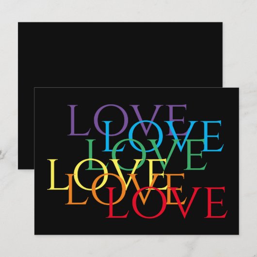 RAINBOW LOVE II 4.5x6.25フラットカード ノートカード (正面/裏面)