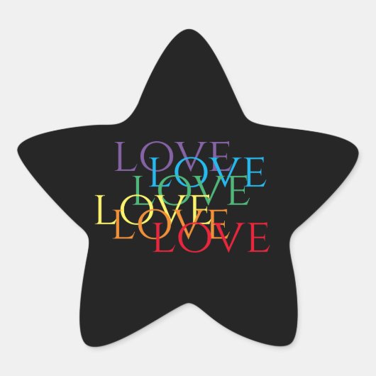 RAINBOW LOVE II Starスタンプ 星シール (正面)