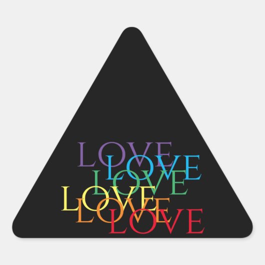 RAINBOW LOVE II Triangleスタンプ 三角形シール (正面)