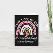 Rainbow Love Latch Nourish Breastfeeding Awareness カード (正面)