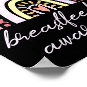 Rainbow Love Latch Nourish Breastfeeding Awareness ポスター (角)