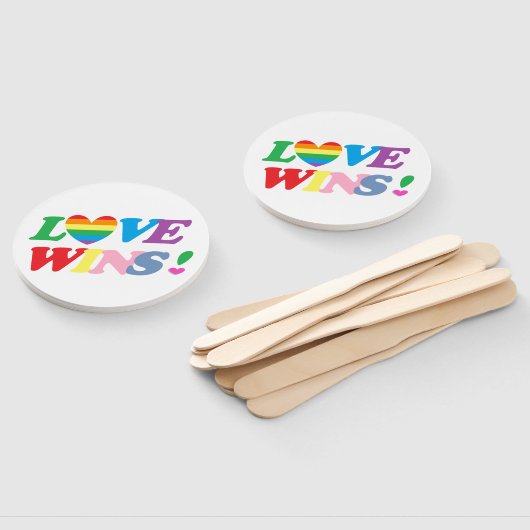 Rainbow Love Wins LGBT ハンドファン (組立なし)