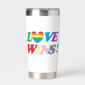 Rainbow Love Wins LGBT 保温保冷タンブラー (正面)