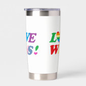 Rainbow Love Wins LGBT 保温保冷タンブラー (右面)