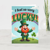 Rainbow Lucky Leprechaun Scene Card カード (正面)