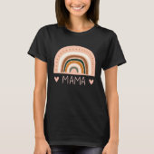 Rainbow Mama V Neck  Boho Style Teacher for Mom Tシャツ (正面)