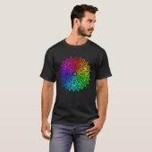 Rainbow Mandala Lotus Flower Sacred Geometry Yoga  Tシャツ (正面フル)