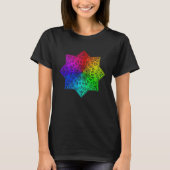 Rainbow Mandala Lotus Flower Sacred Geometry Yoga  Tシャツ (正面)
