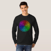 Rainbow Mandala Lotus Flower Sacred Geometry Yoga  Tシャツ (正面フル)