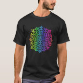 Rainbow Mandala Rosette Flower Geometry Yoga Vibe  Tシャツ (正面)