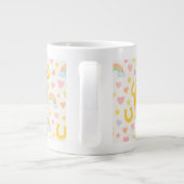 Rainbow Mane Horses Coffee Mug — Cooper & Cody ジャンボコーヒーマグカップ (裏面)