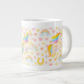 Rainbow Mane Horses Coffee Mug — Cooper & Cody ジャンボコーヒーマグカップ (正面右)