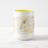 Rainbow Mane Horses Coffee Mug — Cooper & Cody マグカップ (中央)