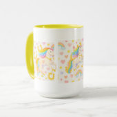 Rainbow Mane Horses Coffee Mug — Cooper & Cody マグカップ (正面左)
