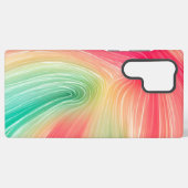 Rainbow Marble Art Phone Case Samsung Galaxyケース (裏面横)