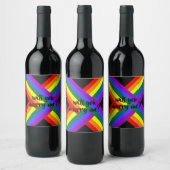 rainbow marry me wine label ワインラベル (ボトル)
