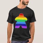 Rainbow Meeple Tシャツ (正面)