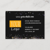 Rainbow Metaliticフェイクグリッタークーポンカード 名刺 (裏面)