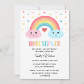 Rainbow Miracle Baby Shower 招待状 (正面)