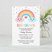 Rainbow Miracle Baby Shower 招待状 (スタンド正面)