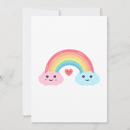 Rainbow Miracle Baby Shower 招待状 (裏面)