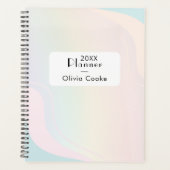 Rainbow Modern Planner With Custom Name プランナー手帳 (正面)
