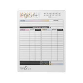 Rainbow Monthly Budget Plan of Income and Expenses ノートパッド (回転)