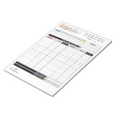 Rainbow Monthly Budget Plan of Income and Expenses ノートパッド (アングル)