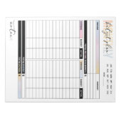 Rainbow Monthly Budget Plan of Income and Expenses ノートパッド (正面)