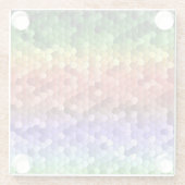 Rainbow Mosaic ガラスコースター (裏面)