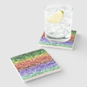Rainbow Mosaic ストーンコースター (横)