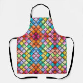 Rainbow mosaic pattern エプロン (正面)