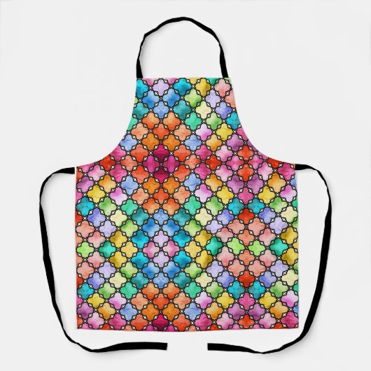 Rainbow mosaic pattern エプロン (正面)