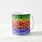 Rainbow Mosaic Pattern コーヒーマグカップ (正面右)