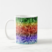 Rainbow Mosaic Pattern コーヒーマグカップ (左)
